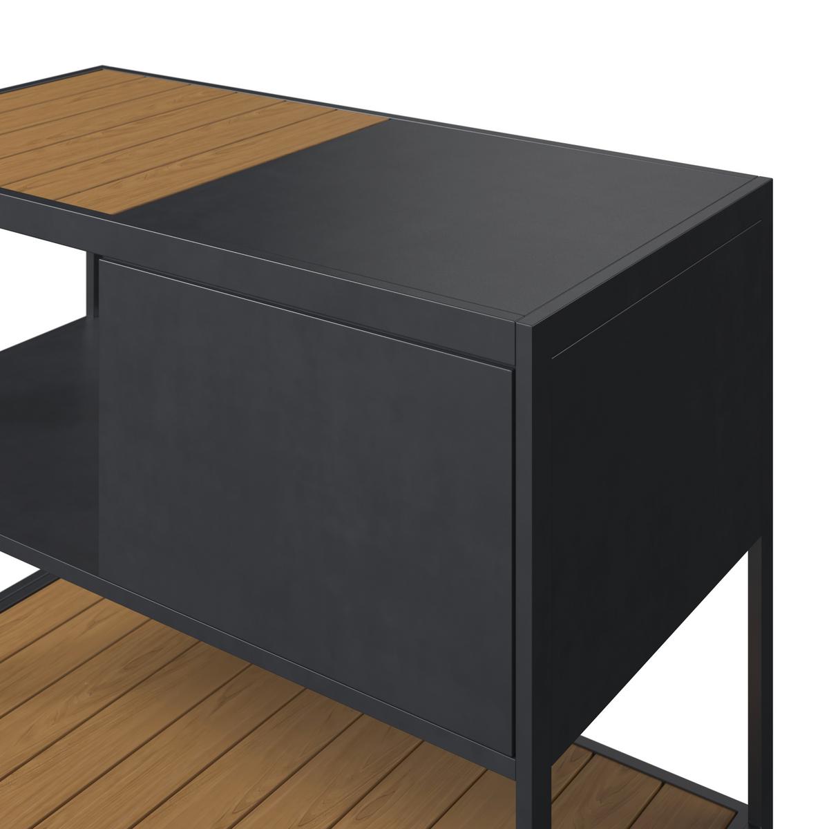 Outdoorküche Santiago Ii - Anthrazit/Naturfarben, Basics, Kunststoff/Metall (120/116/60cm) - Beldano