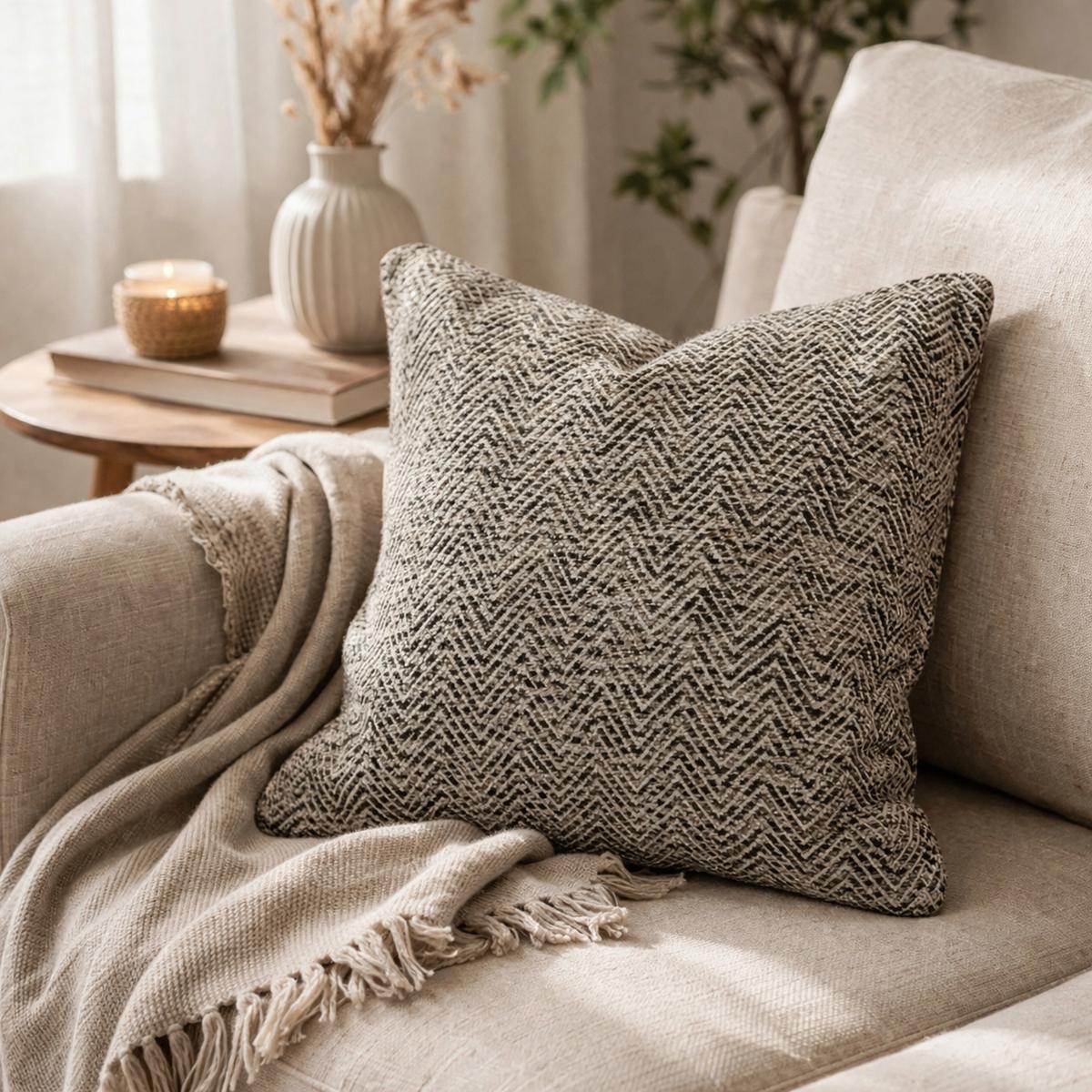 ZIERKISSEN BARRIE - Grün, MODERN, Textil (45/45cm) - Luca Bessoni