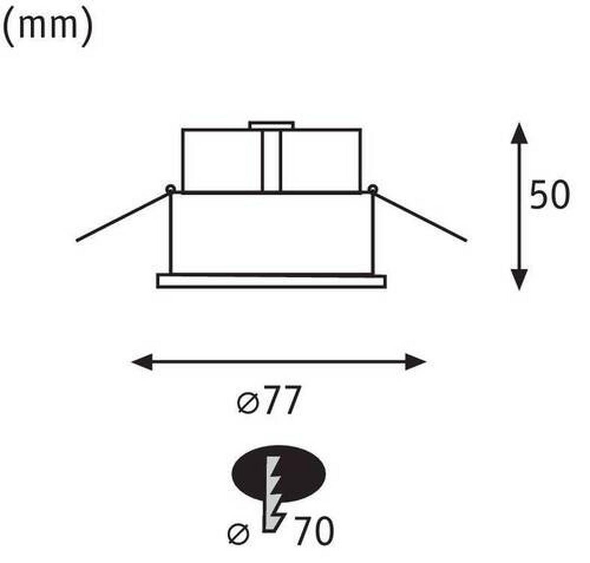 Deckenleuchte Ø 7,7 cm 1-Flammig dimmbar - Weiß, Design, Kunststoff (7,7/5cm) - Paulmann