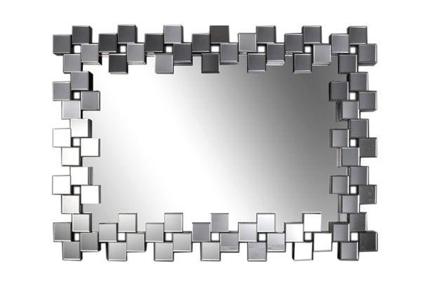 Nástěnné Zrcadlo Tivoli - barvy stříbra, dřevo (120/85,5/4,7cm) - Modern Living