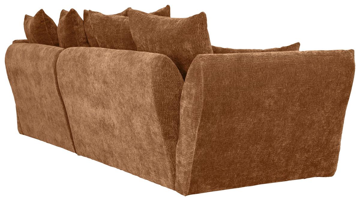 Univerzálna sedačka CAMMELLIO, oranžová ženilka, 7 vankúšov - oranžová/čierna, Modern, textil (296/189cm) - Mömax