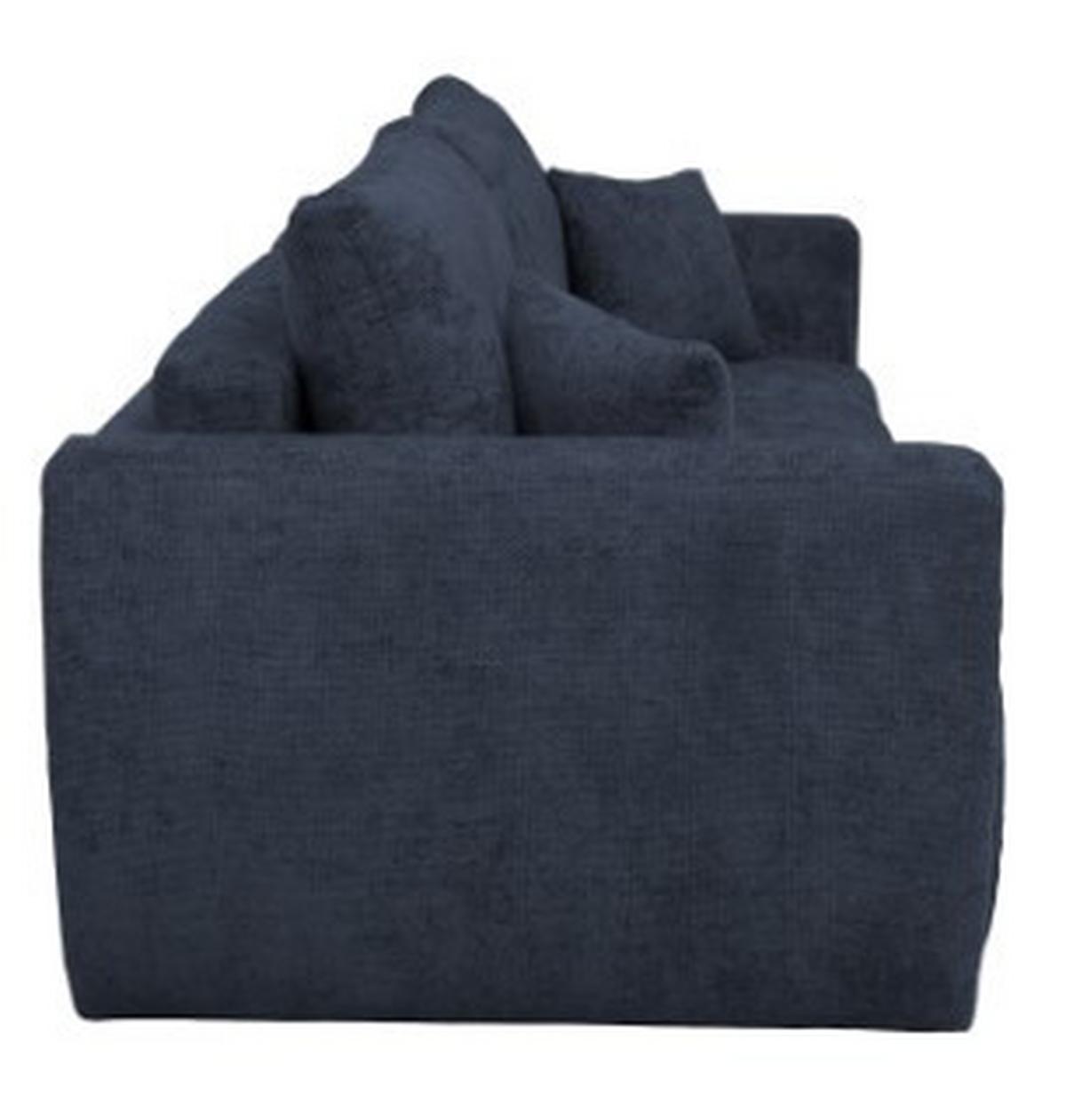 Rozkladacia pohovka BALI, tmavomodrá, s úl. priestorom - čierna/sivá, Modern, drevo/textil (245/74-90/104cm) - Luca Bessoni