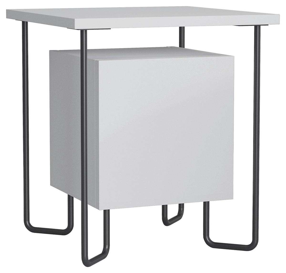 Nočný stolík ACRES biely - biela, Design, kompozitné drevo (40/45/40cm) - Livetastic