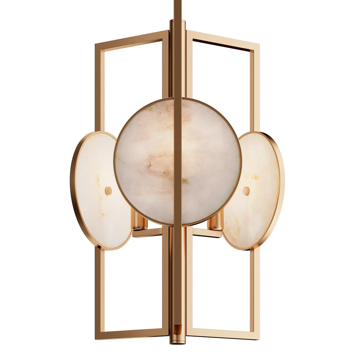 Pendelleuchte Marmo - Goldfarben, Trend, Stein/Metall (30,5/51/30,5cm) - MAYTONI