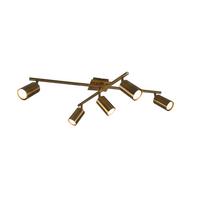 Strahler Marley 5-Flammig L: 77 cm - Messingfarben, Basics, Metall (77/57/22cm) - Trio Leuchten