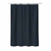 Duschvorhang in Schwarz 180x200 cm - Schwarz, Basics, Textil (180/200cm) - Spirella