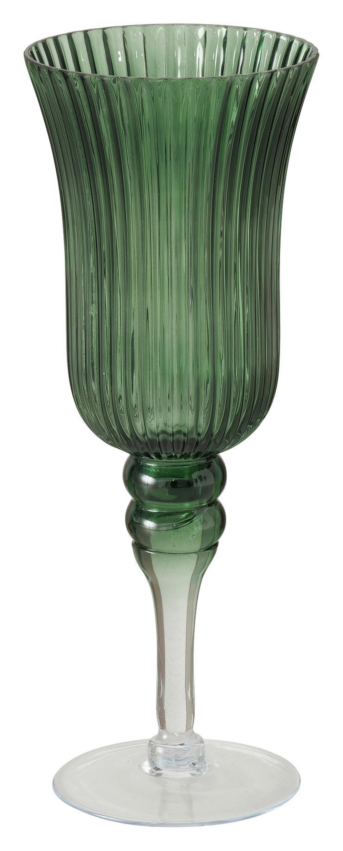 Windlicht Manou - Grün, Basics, Glas (11/30cm)