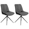Stuhl-set Phoenix - Dunkelgrau/Schwarz, MODERN, Textil/Metall (50/88/62cm) - MID.YOU
