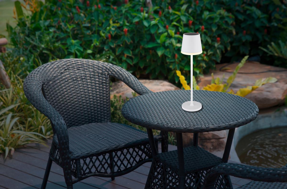 Solarleuchte 36637w - Schwarz/Weiß, Design, Kunststoff/Metall (11/26-41cm) - Globo