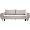 3-sitzer-sofa Mit Schlaffunktion Siena B: 245 Cm - Hellgrau/Schwarz, Design, Textil (245/85/92cm) - Livetastic