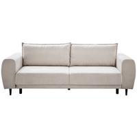 3-sitzer-sofa Mit Schlaffunktion Siena B: 245 Cm - Hellgrau/Schwarz, Design, Textil (245/85/92cm) - Livetastic