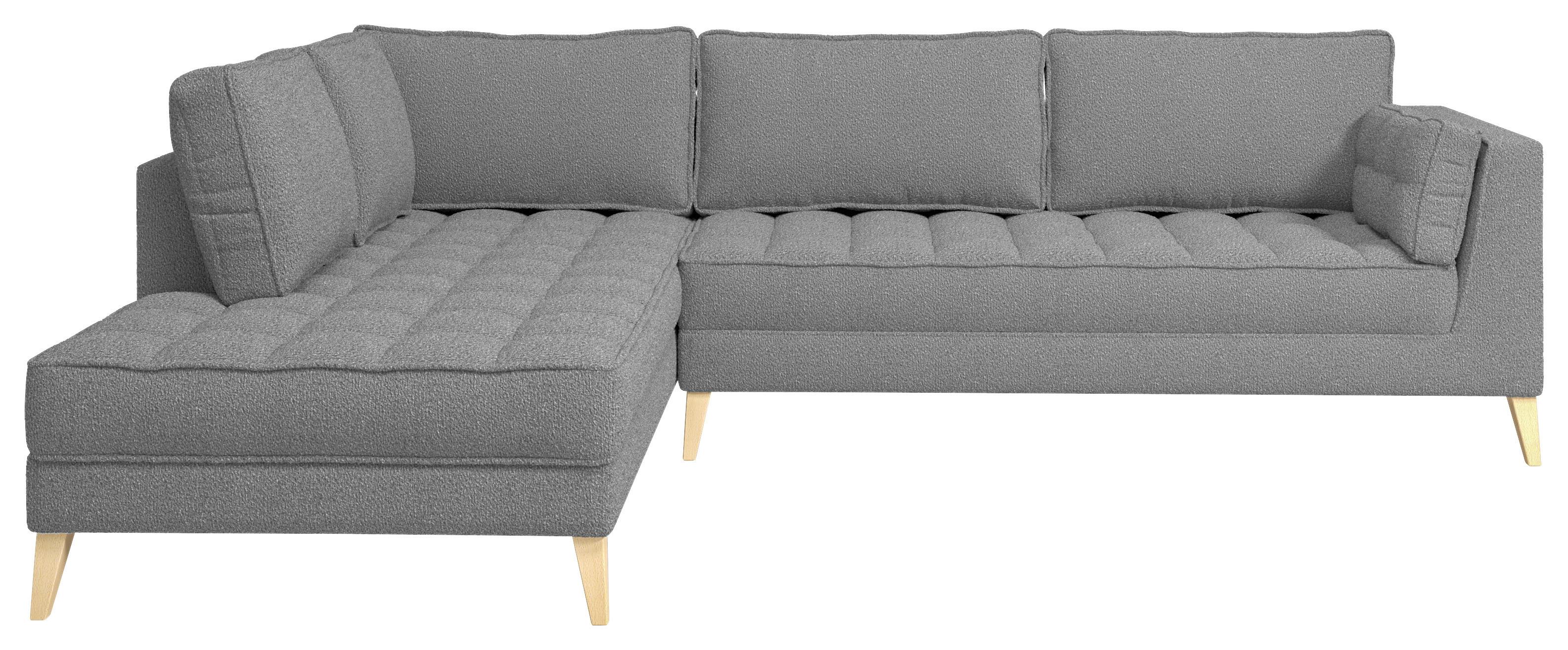 Ecksofa Doti - Taupe/Naturfarben, Design, Textil (204/310cm) - MID.YOU