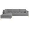 Ecksofa Doti - Taupe/Naturfarben, Design, Textil (204/310cm) - MID.YOU