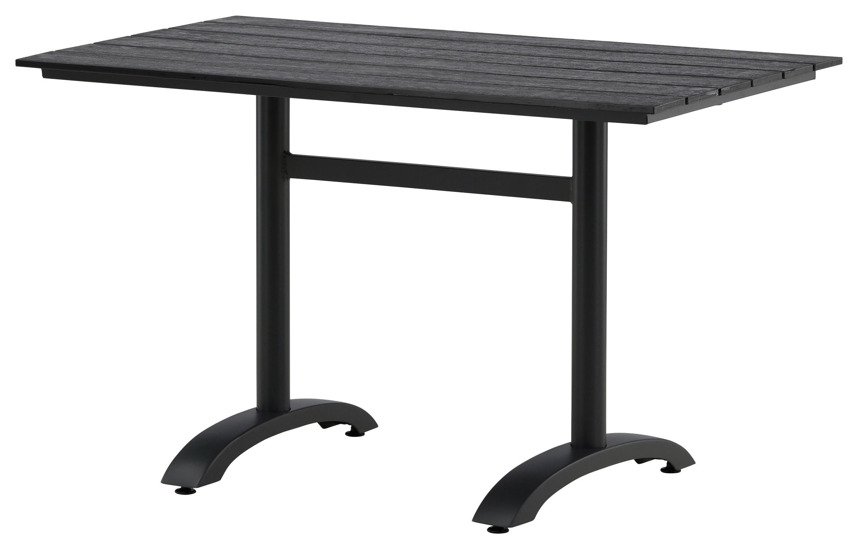 Gartentisch Denver - Schwarz, KONVENTIONELL, Metall (120/70/74cm) - Gardenson