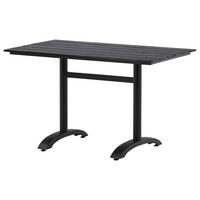Gartentisch Denver - Schwarz, KONVENTIONELL, Metall (120/70/74cm) - Gardenson