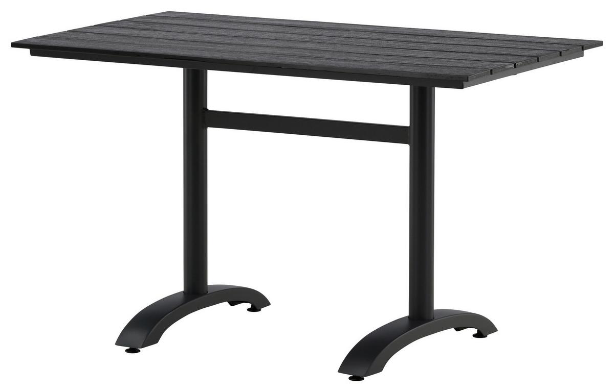 Gartentisch Denver - Schwarz, KONVENTIONELL, Metall (120/70/74cm) - Gardenson