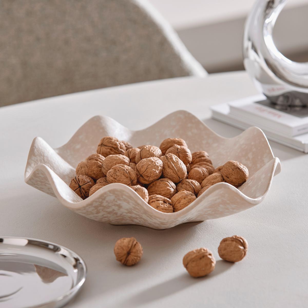 Misa na ovocie SHINY SILVER - krémová, Modern, keramika (32,5/8,5cm) - Mömax