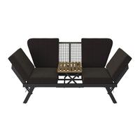 Gartenbank Metall Relax mit Kissen - MODERN (215/83/75cm) - Beldano