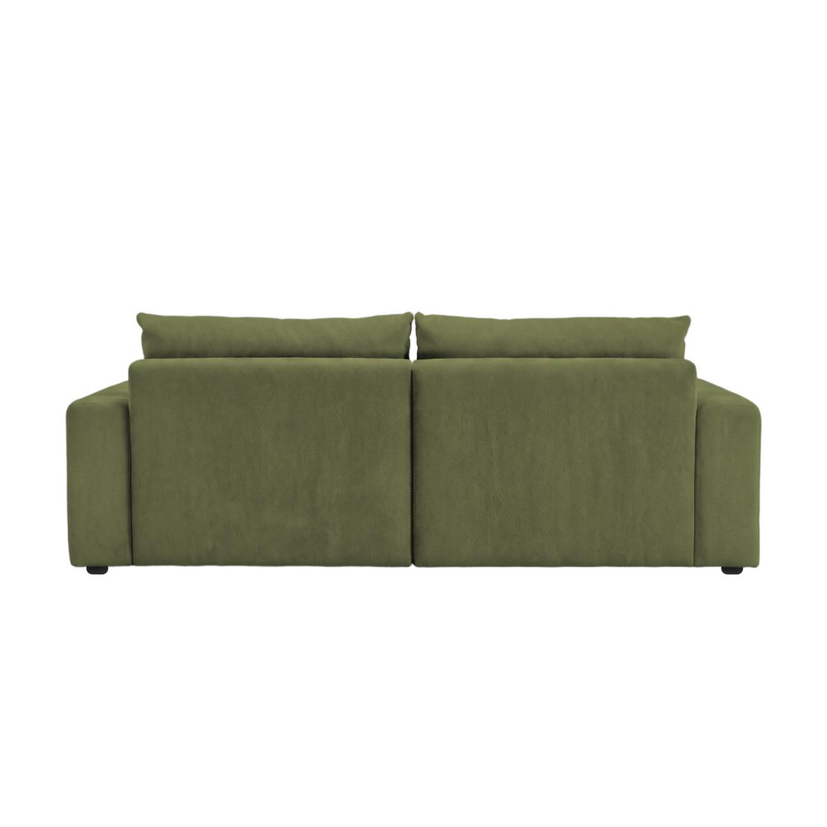 Megasofa Mega Chenille grün, B: 255cm - Schwarz/Grün, Trend, Textil (255/94/126cm) - Luca Bessoni