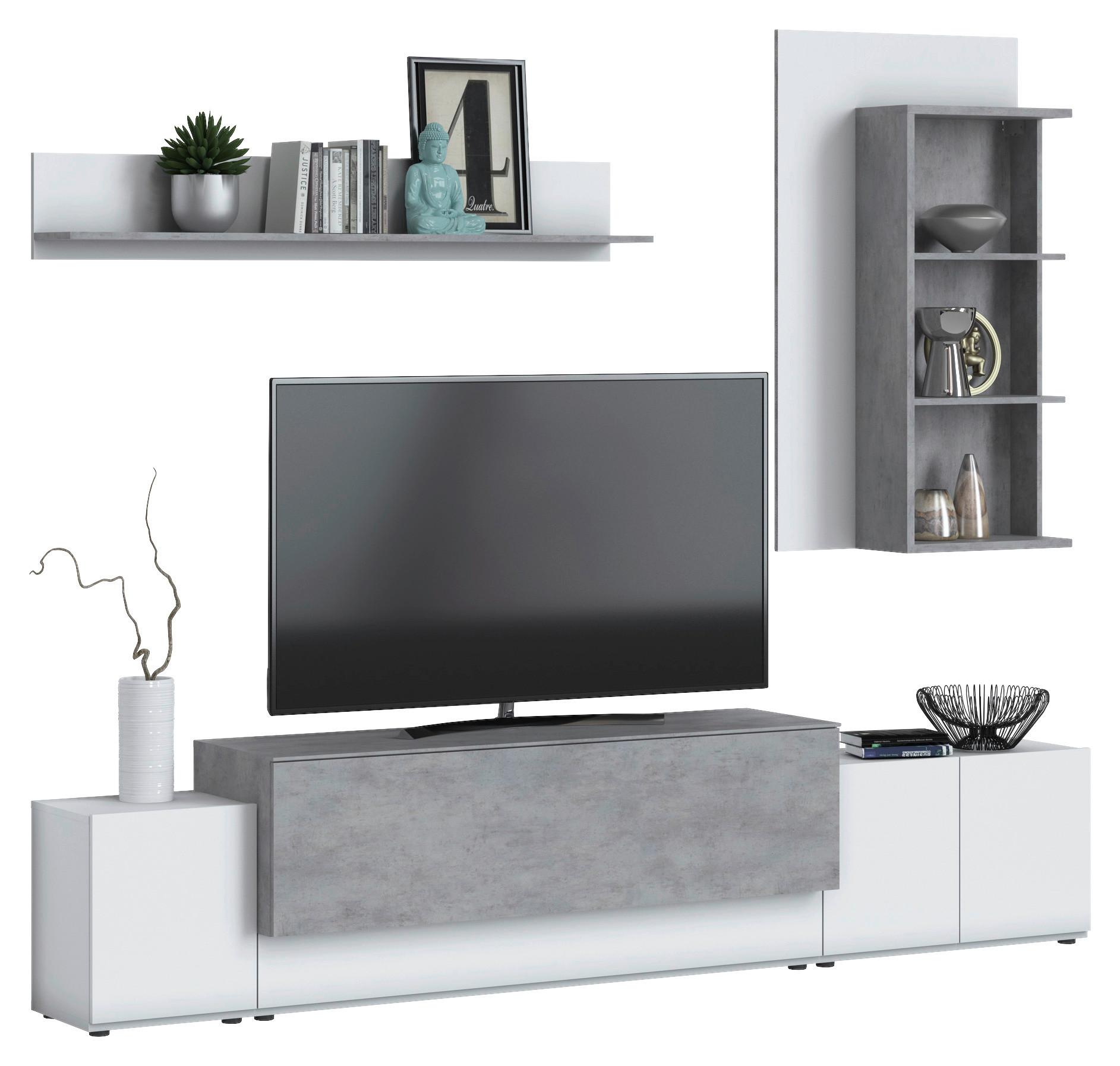 Nappali Szekrénysor Canora - Modern, faalapú anyag (270/220/42cm)