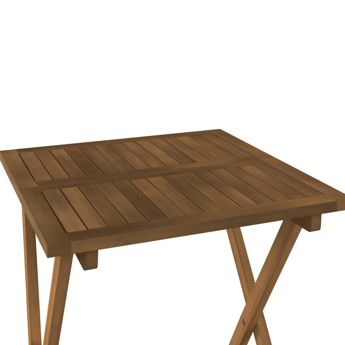 Balkonszett Meran - akácia színű, Modern, fa (60/42/72/77/60/47cm) - James Wood