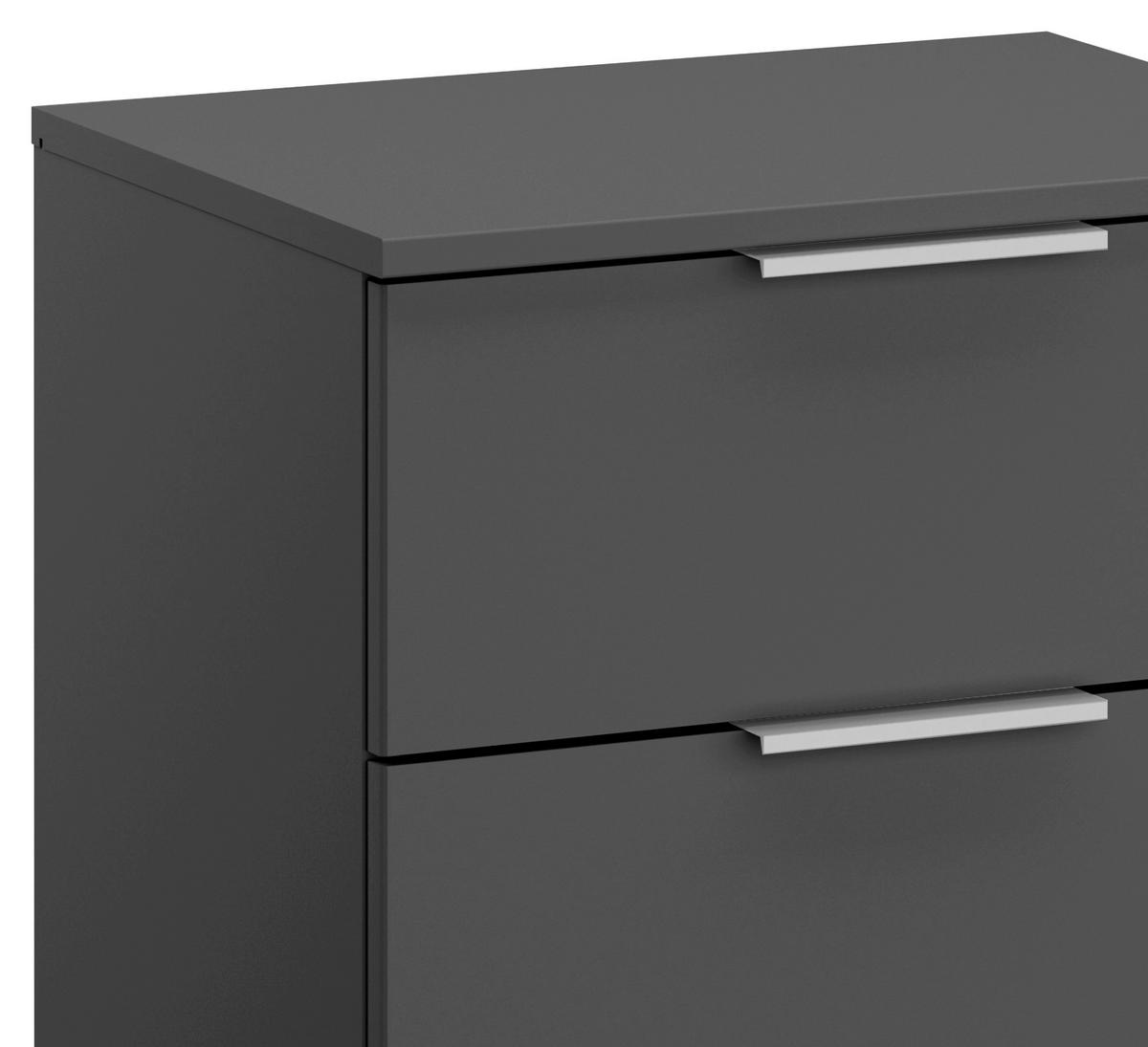 Nachtkästchen Alabama, Grau B: 40 Cm - Alufarben/Grau, MODERN, Holzwerkstoff (40/61/42cm) - Rauch Möbel