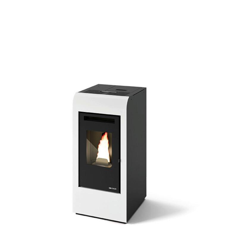 Kaminofen Pelletofen Rita Plus Weiß - Weiß, MODERN, Metall (44/92/49cm)
