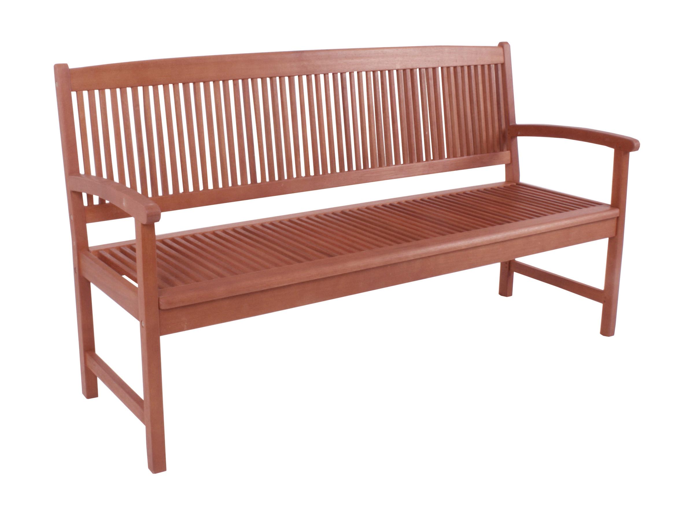 Gartenbank Eukalyptusholz 3-Sitzer Stockholm - Braun, Basics, Holz (59/90/157cm) - Gardenson
