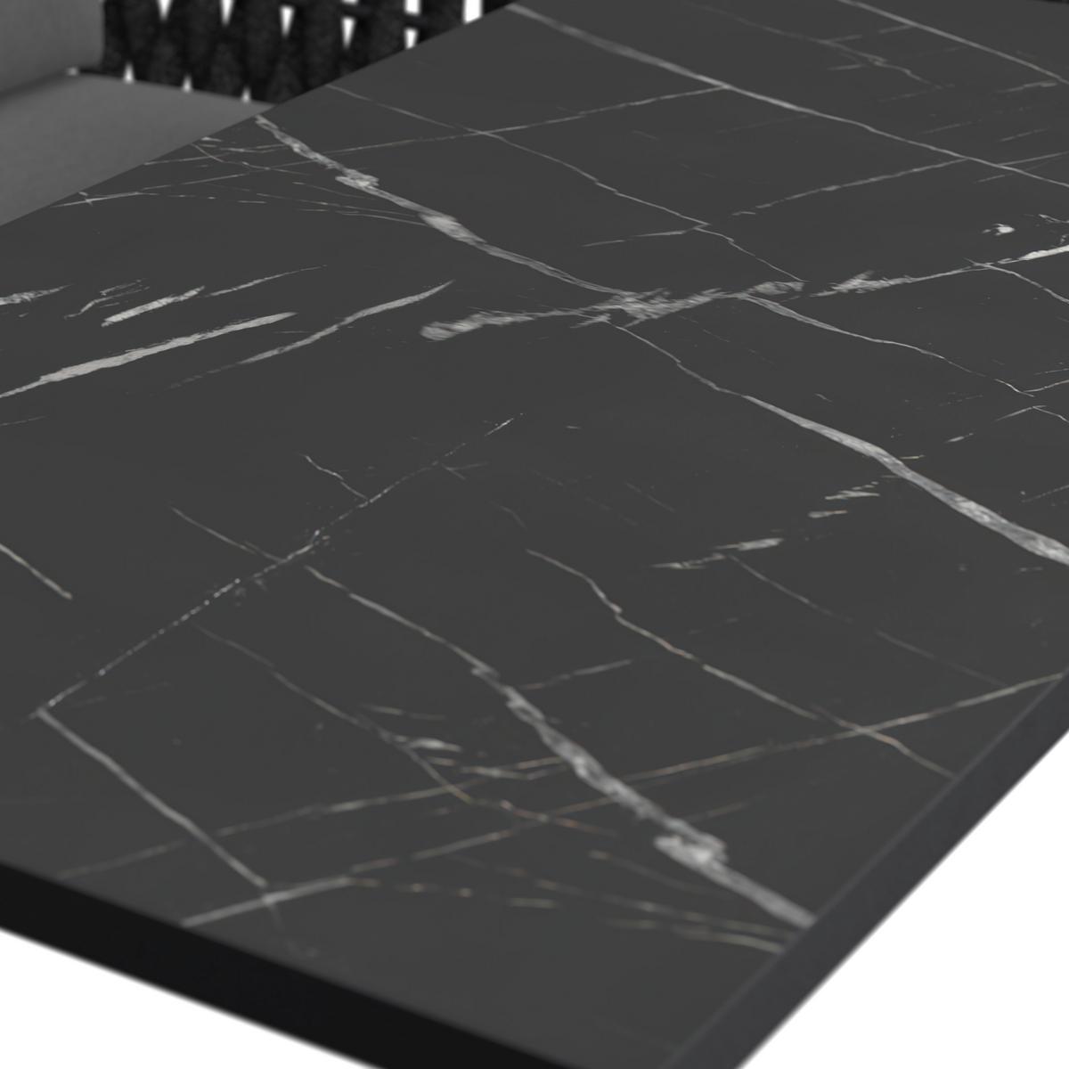 JEDÁLENSKÁ TERASOVÁ SÚPRAVA MILA - tmavosivá, Modern, kov/textil - Bessagi Garden