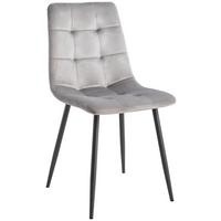 Stuhl Sit Hellgrau Sit - Grau, MODERN, Textil/Metall (44/87/54cm) - P & B