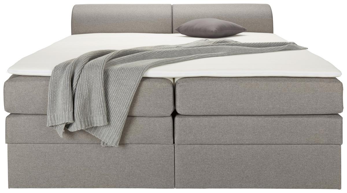 Boxspring postel FLEXI s úložným prostorem, 180x200 - šedá/černá, Konvenční, textil/plast (180/200cm) - Based