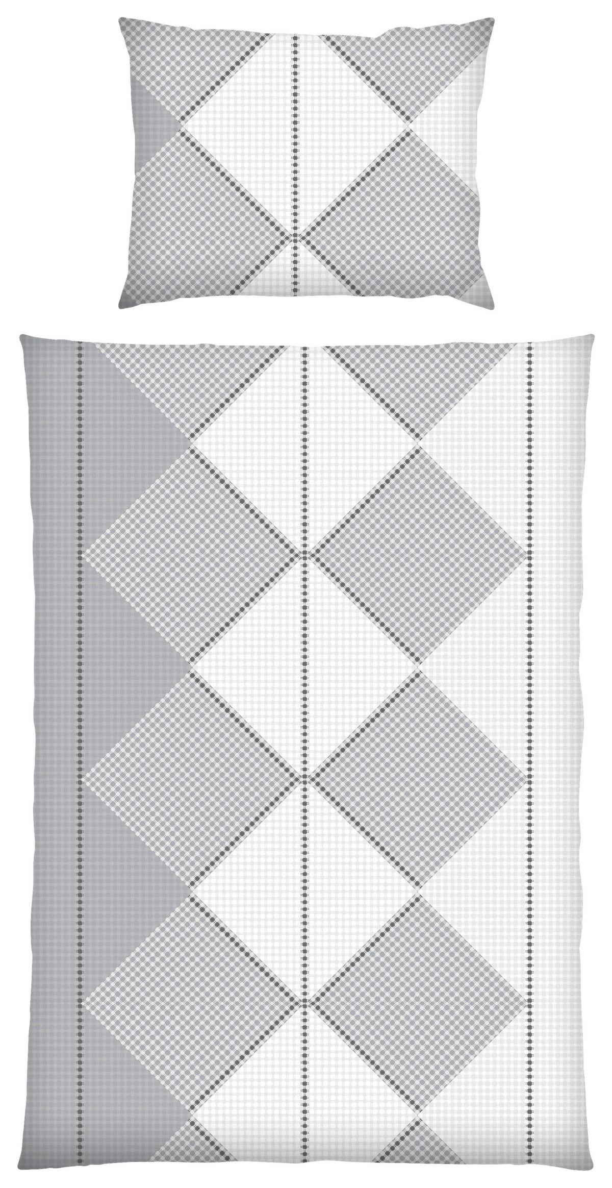 Bettwäsche Susi - Taupe/Weiß, KONVENTIONELL, Textil - Ondega