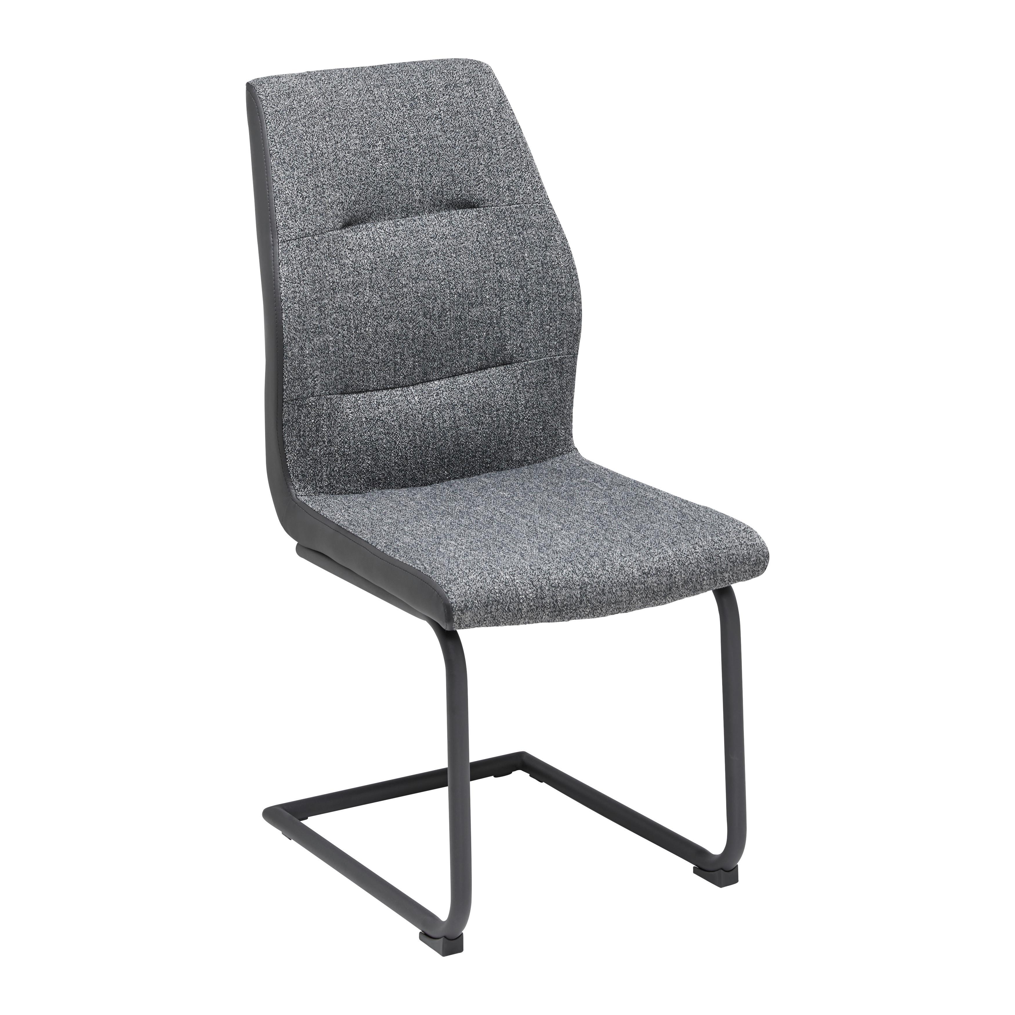 Židle Canio tmavěšedá - černá/tmavě šedá, Moderní, kov/dřevo (44/96/57cm) - Bessagi Home