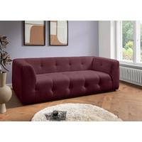 2,5-Sitzer Velice, Bordeaux B: 218 cm - Bordeaux/Schwarz, Design, Textil (218/72/95cm) - Livetastic