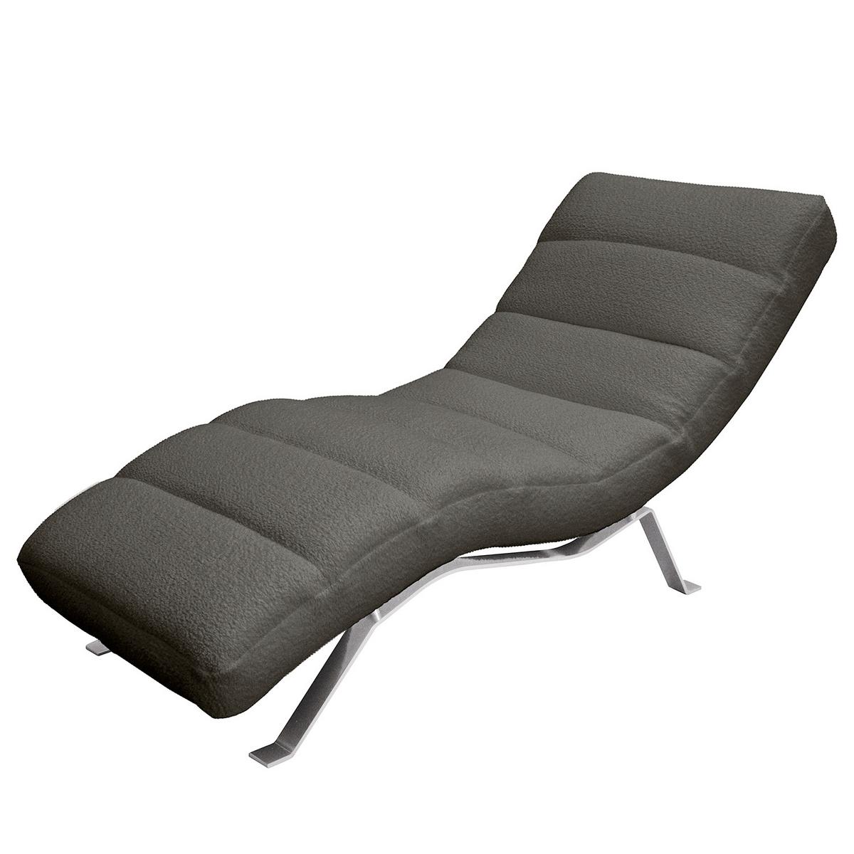 Relaxliege Swing Silver Anthrazit B: 65 cm - Anthrazit/Silberfarben, Design, Textil (65/65-95/171cm) - Livetastic