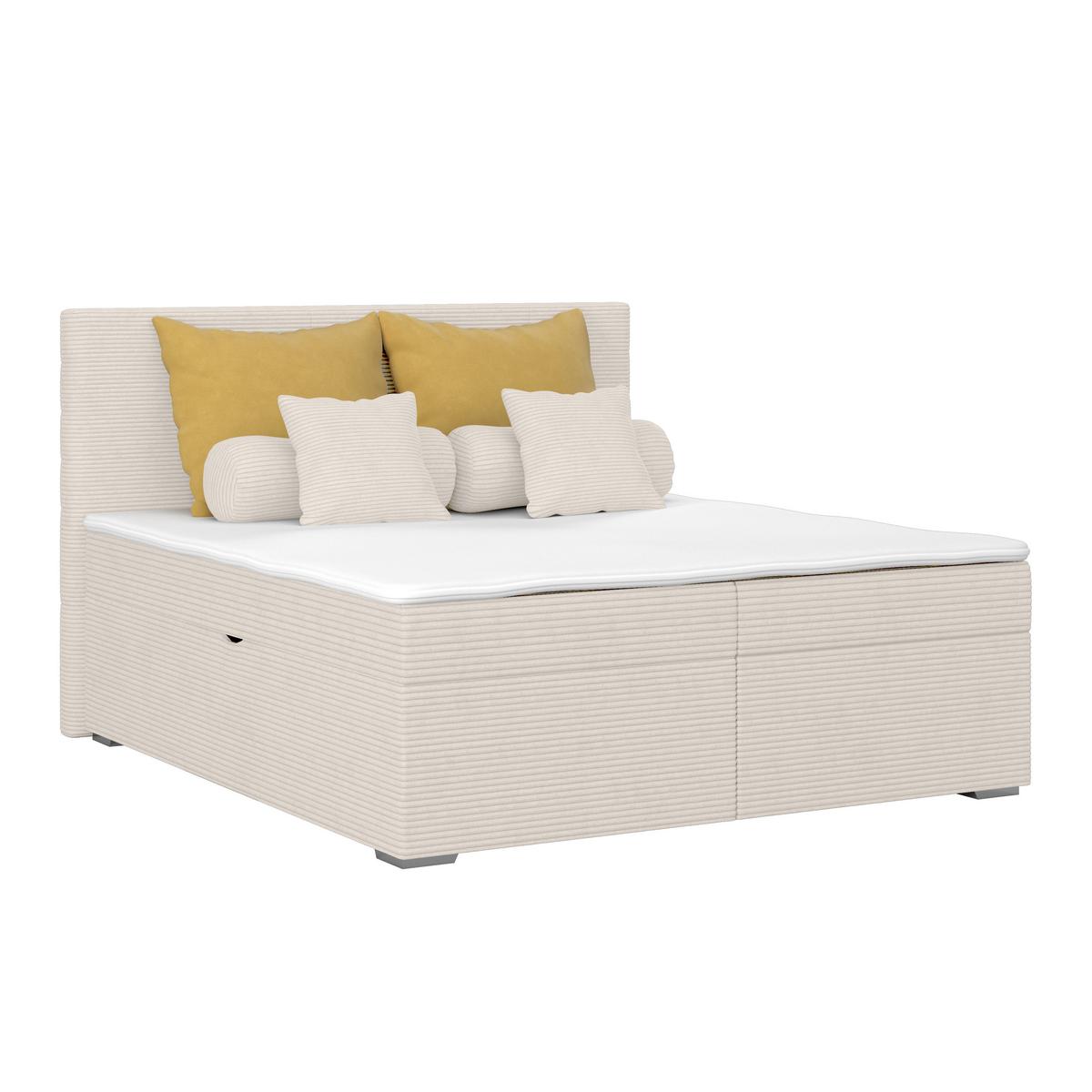 Kárpitozott Ágy Adria 160/200cm - Pezsgő, Konventionell, textil/fa (160/200cm)