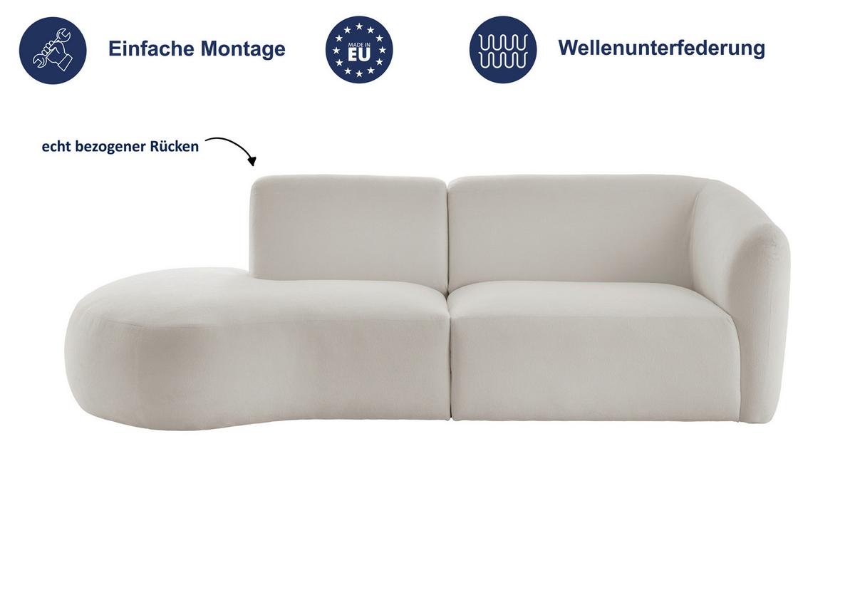 Ecksofa Jesi, Taupe S: 238x107 Cm - Taupe/Schwarz, MODERN, Textil (238/107cm) - Livetastic