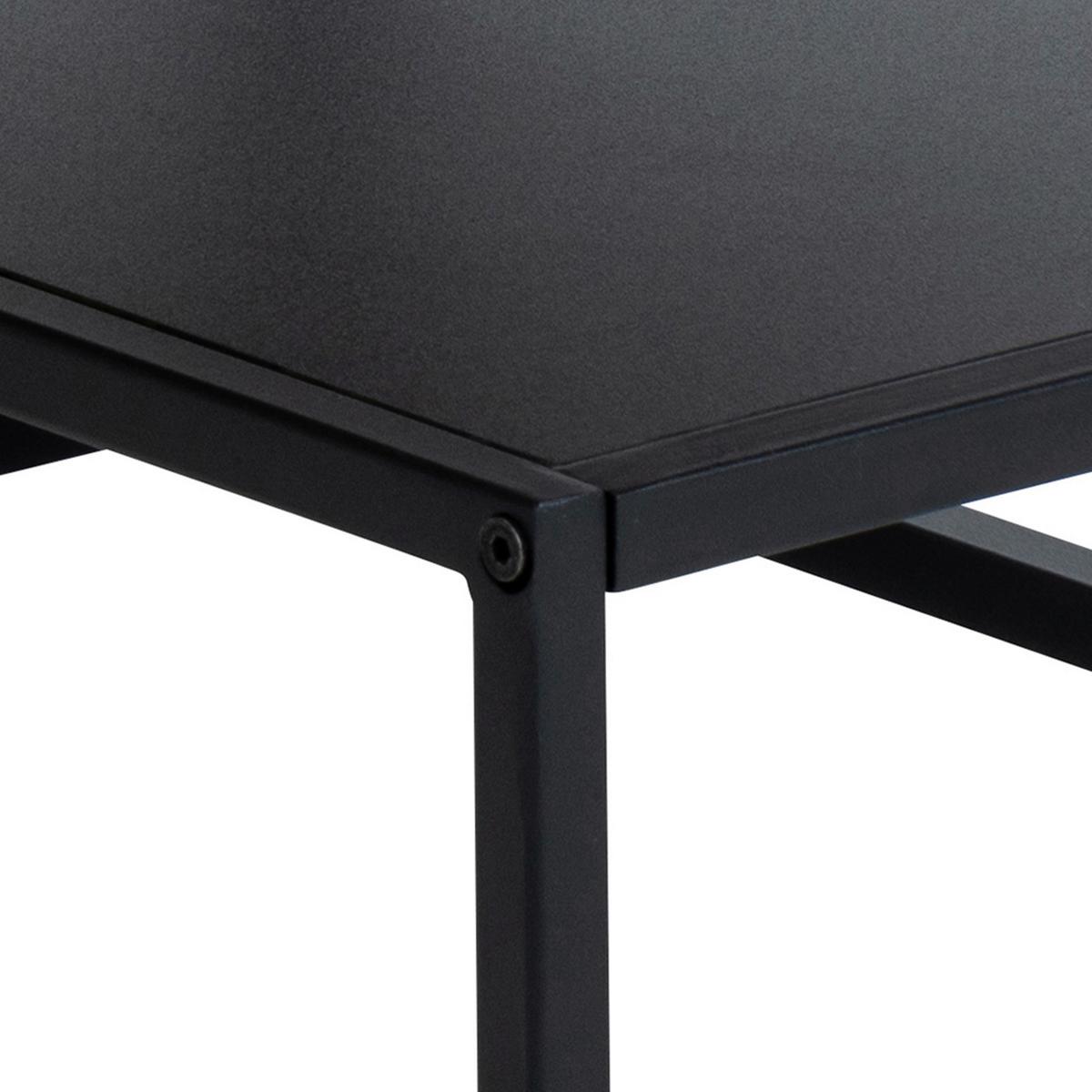 Couchtisch Gila 0000102167 - Eichefarben/Schwarz, Design, Holzwerkstoff/Metall (90/60/42cm) - Livetastic