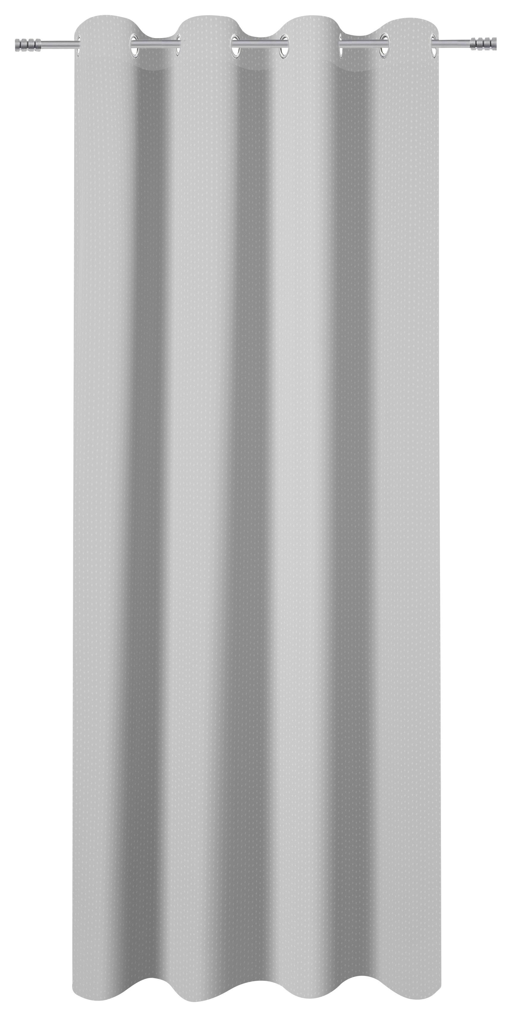 Vorhang Mit Ösen Nessi 140x245 Cm Silberfarben