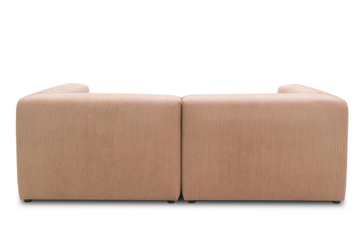 2-sitzer-sofa Rosa, Roségold B: 216 Cm - Roségold/Schwarz, Design, Textil (216/69/108cm) - MID.YOU