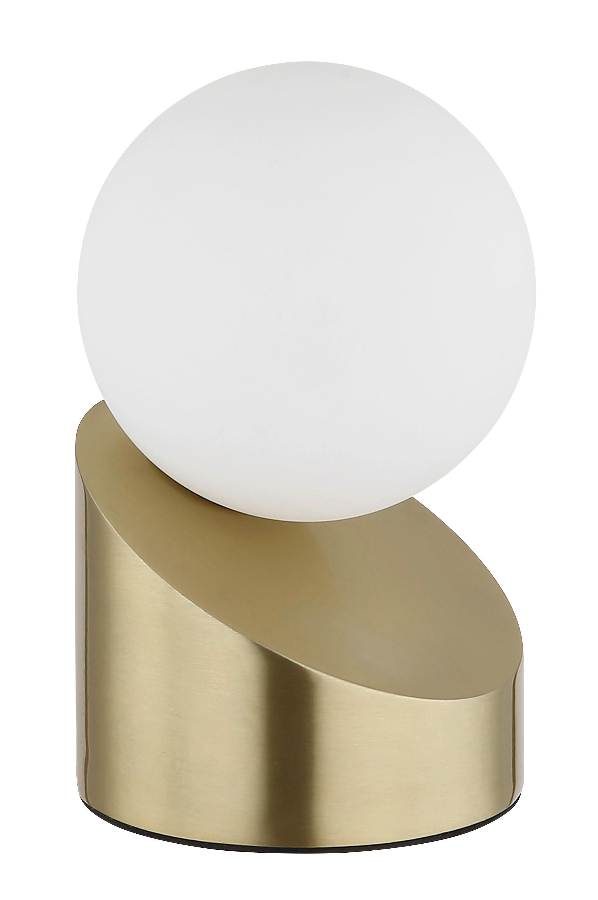 Led-tischleuchte Exkl. 1xg9 - Messingfarben/Schwarz, Design, Glas/Kunststoff (10/16cm) - Globo