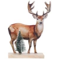 DEKOHIRSCH Dirk - Braun/Naturfarben, KONVENTIONELL, Holzwerkstoff/Kunststoff (19/5/27cm) - Luca Bessoni