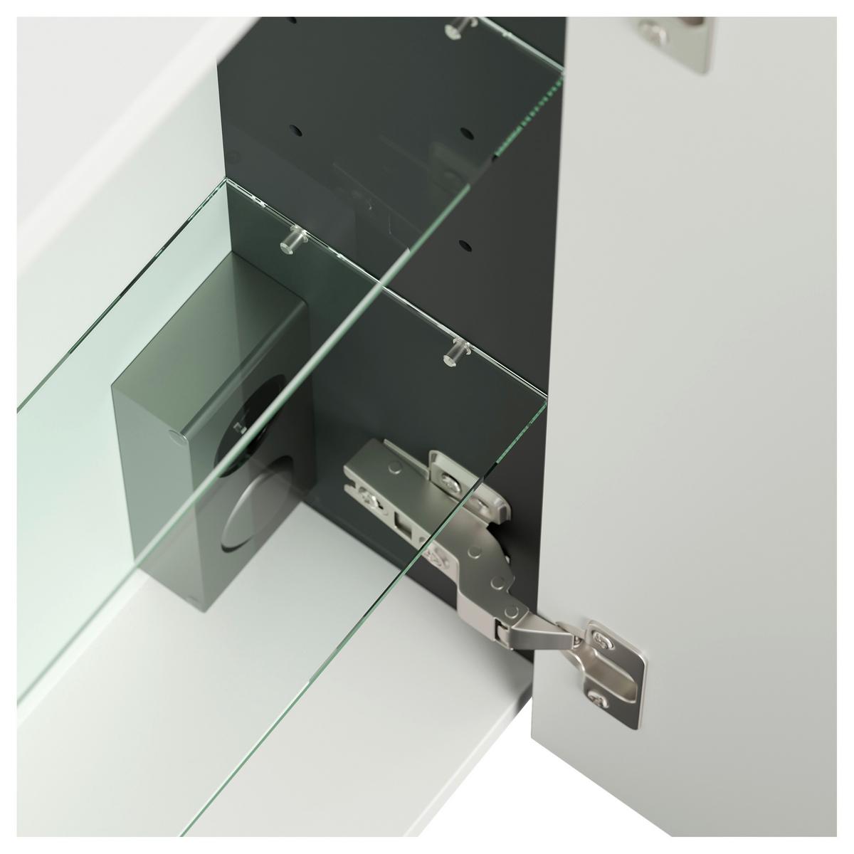 Spiegelschrank Graphitfarben B: 120 Cm - Graphitfarben, MODERN, Glas/Holzwerkstoff (120/62,5/17cm) - MID.YOU