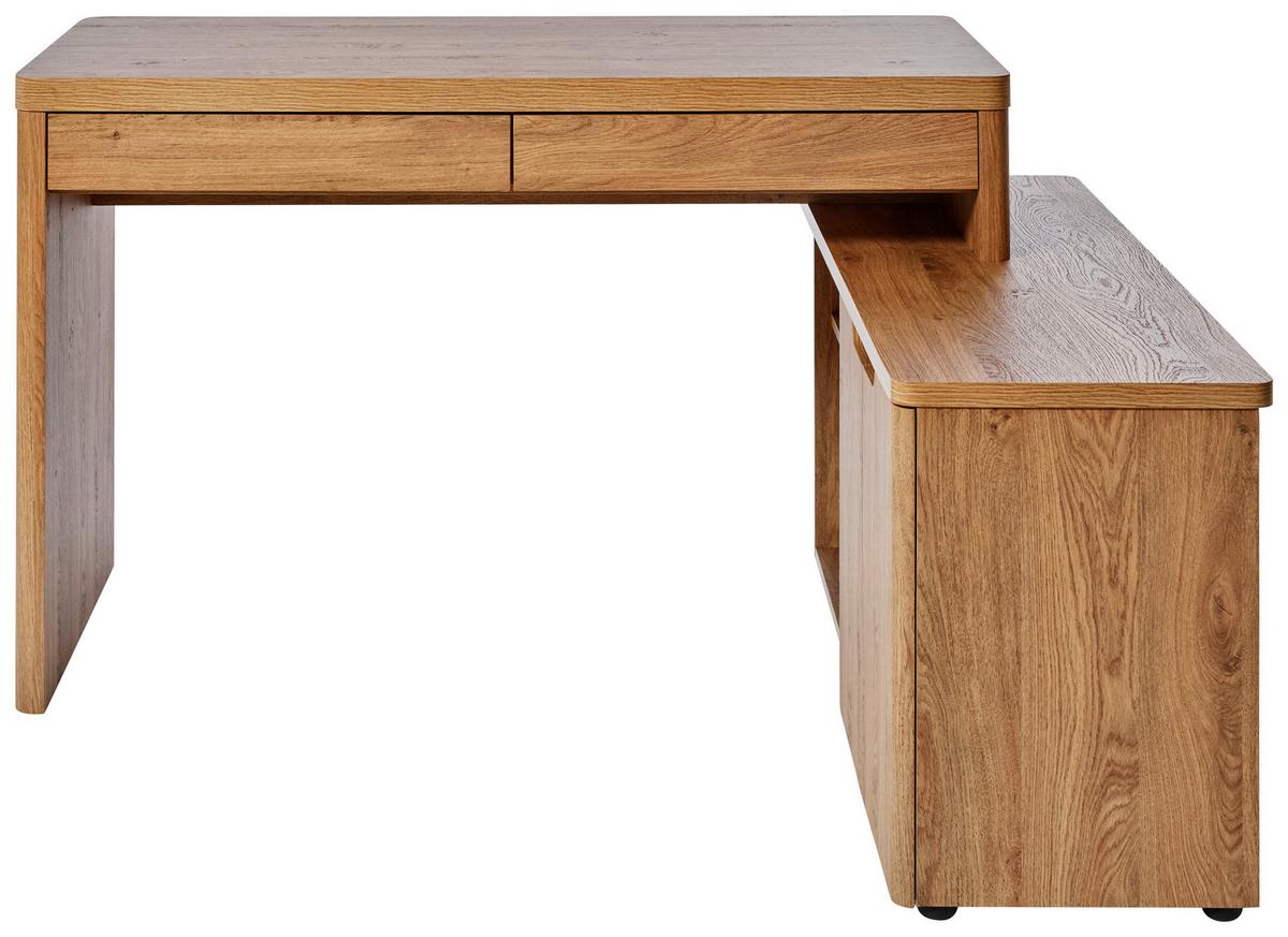 Eckschreibtisch Libre C 155 E* - Eichefarben, MODERN, Holzwerkstoff (140/118/76cm) - Livetastic