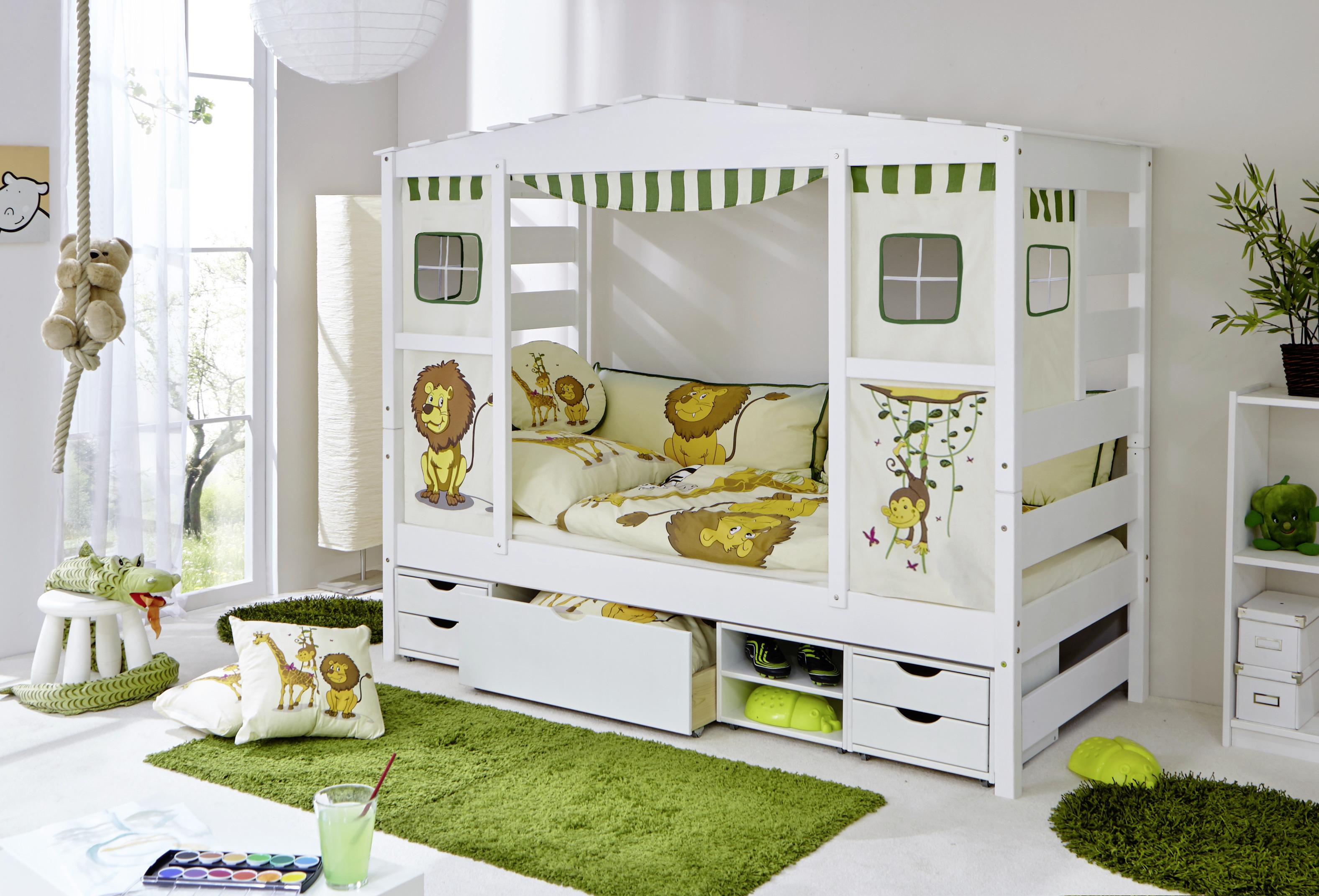 детская кровать домик с ящиками