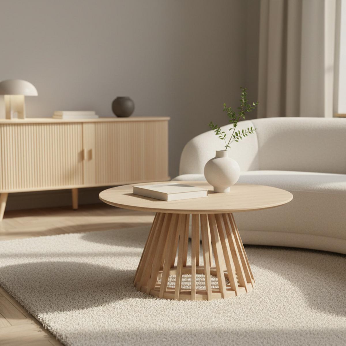 Konferenční stolek ENNIO, barvy dubu - barvy dubu, Moderní, dřevo/kompozitní dřevo (80/40cm) - Bessagi Home