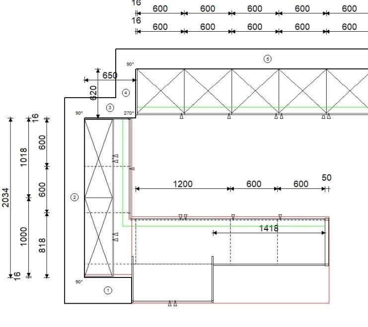 Plánovatelná kuchýň Florenz šířka cca 240 cm
