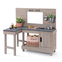 Matschküche Coffee Corner Holz, LxBxH: 100x60x95 cm - Hellgrau, Basics, Holz (100/60/95cm) - MUDDY BUDDY
