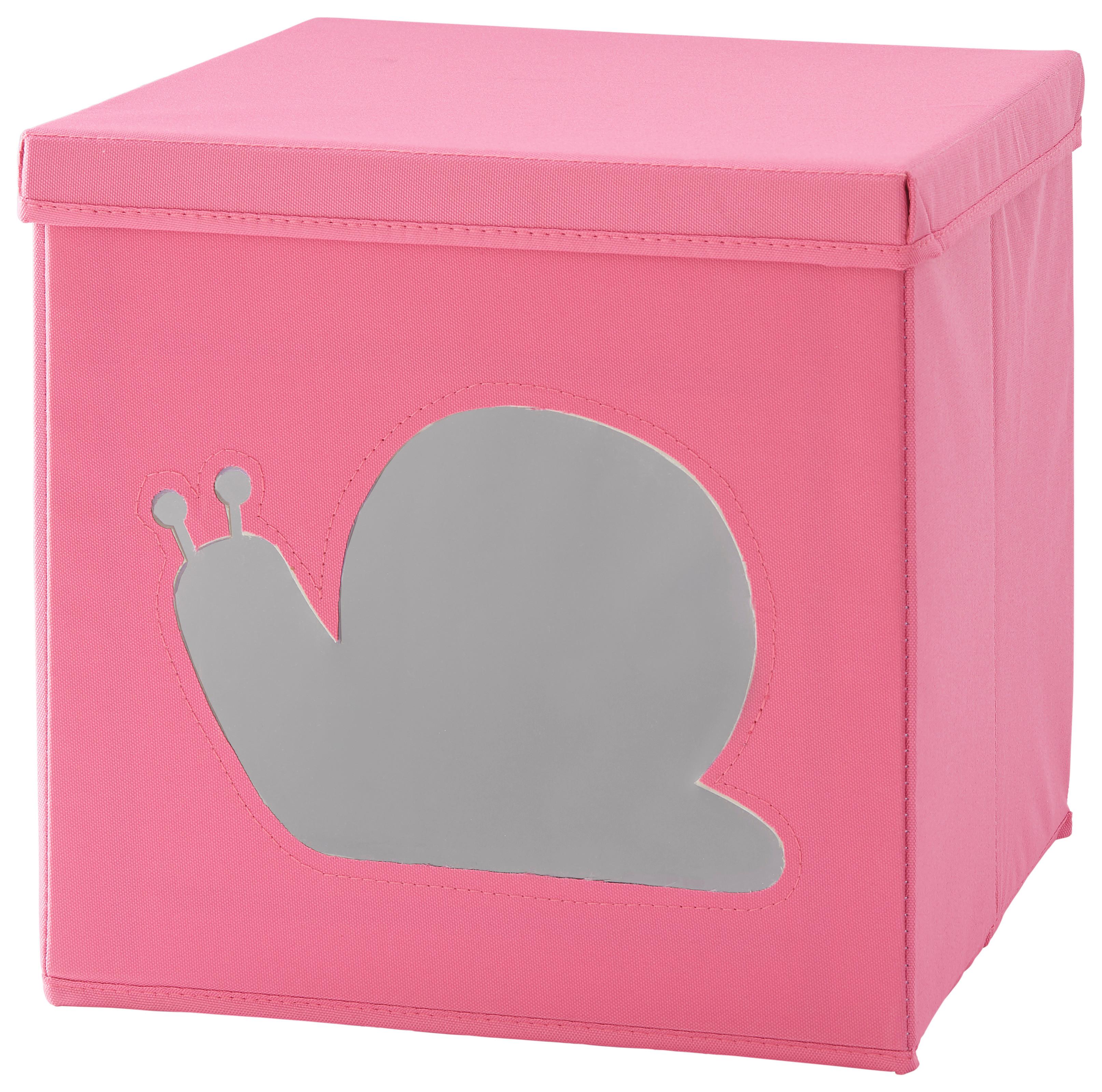 Skládací Krabice Alisa, 33/32/33cm - růžová/fialová, karton/textil (33/32/33cm) - Modern Living