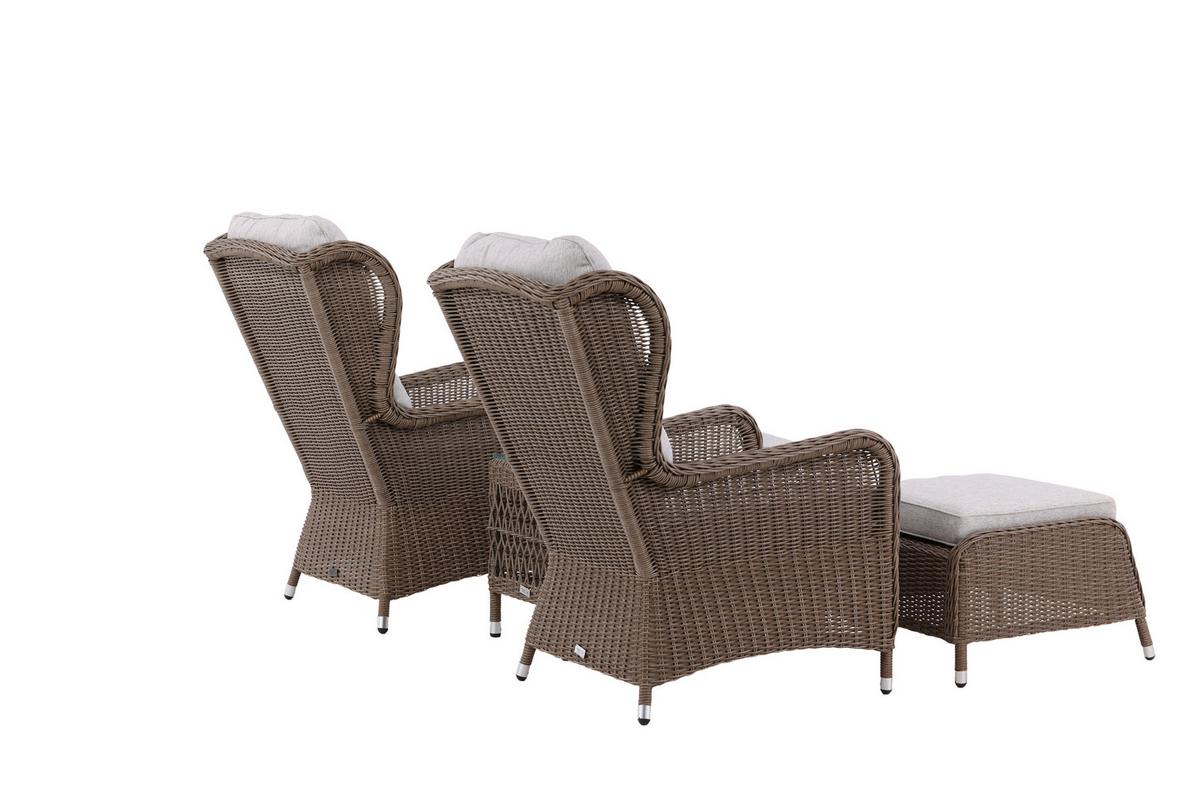 Loungegarnitur Washington - Beige/Braun, KONVENTIONELL, Kunststoff/Textil - Gardenson